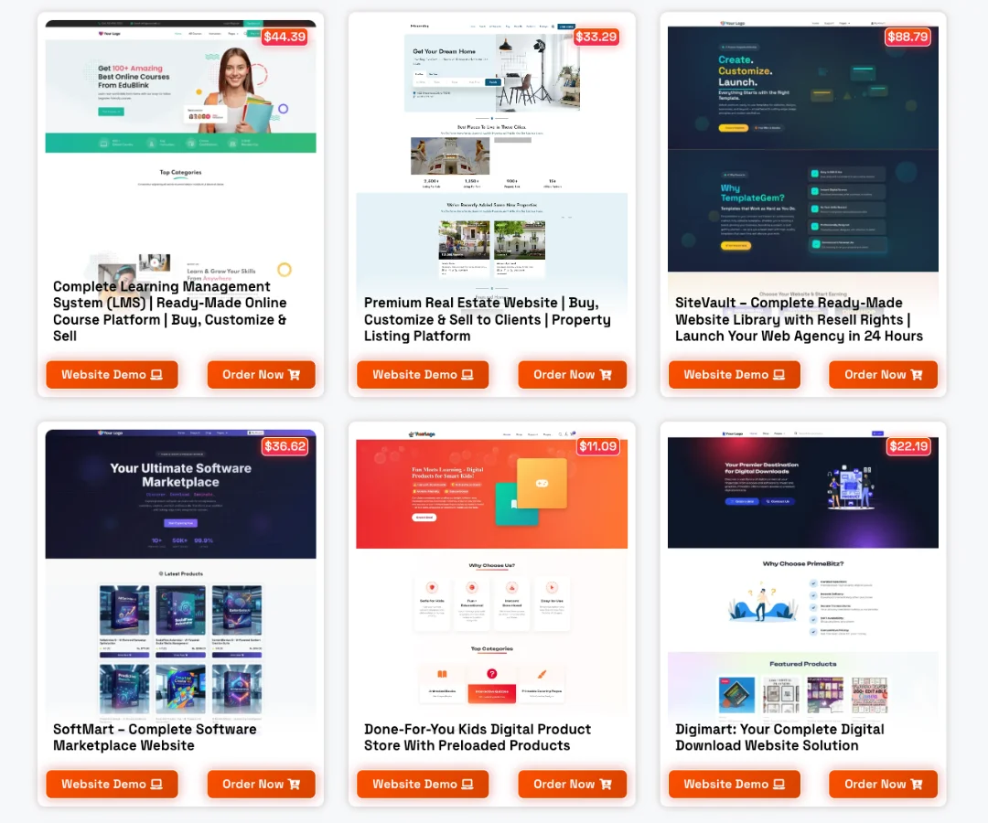 Agency website system preview
