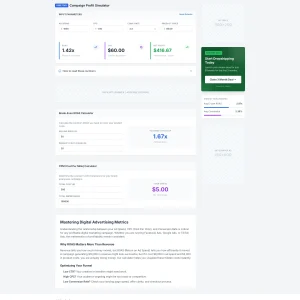 ROAS & Ad Profit Calculator Resell Rights