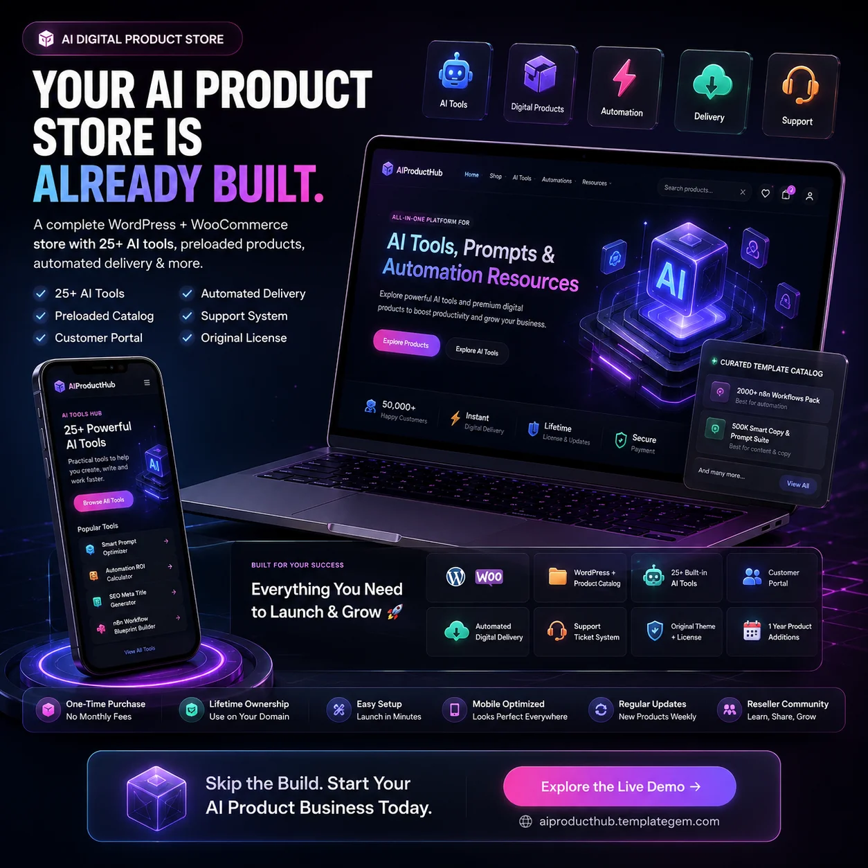 Launch Your Own AI Digital Product Store